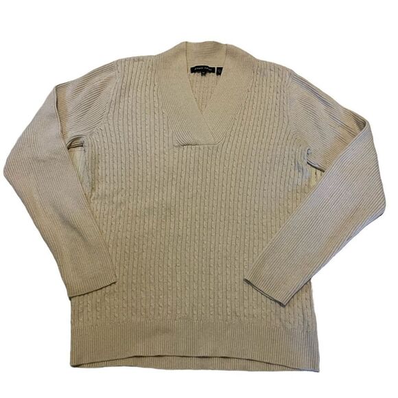 Jeanne Pierre Cream Sweater Medium - Picture 1 of 5